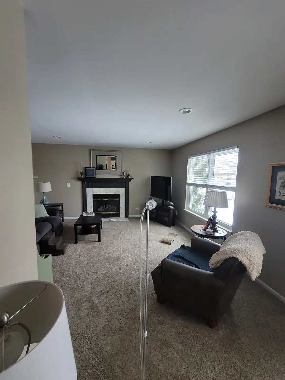 Indoor air quality testing in progress in South Florida residential living room